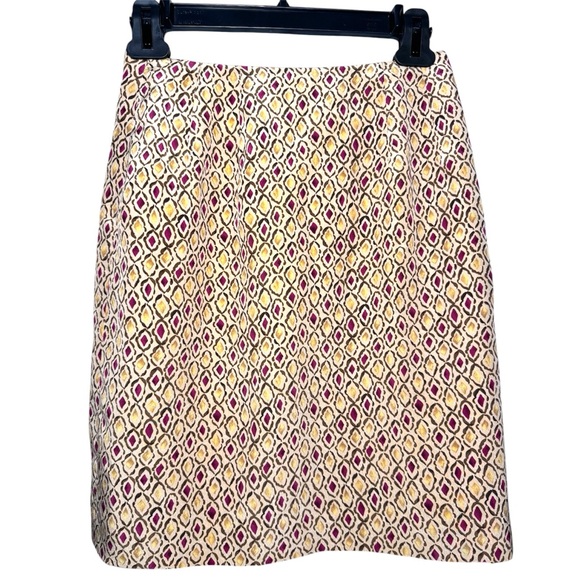 Vintage Charter Club Silk Skirt 2P Petite Geometric Print - Picture 1 of 5